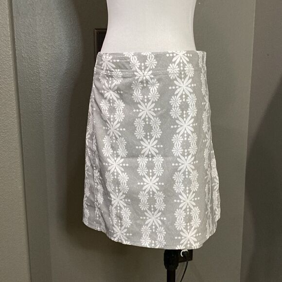 RIP Curl  SKIRT Hawaii Gray White Geo Floral Print True Wrap Casual Skirt - Picture 1 of 9